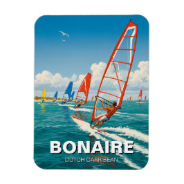 Windsurfer in Bonaire Niederländische Karibik Magnet