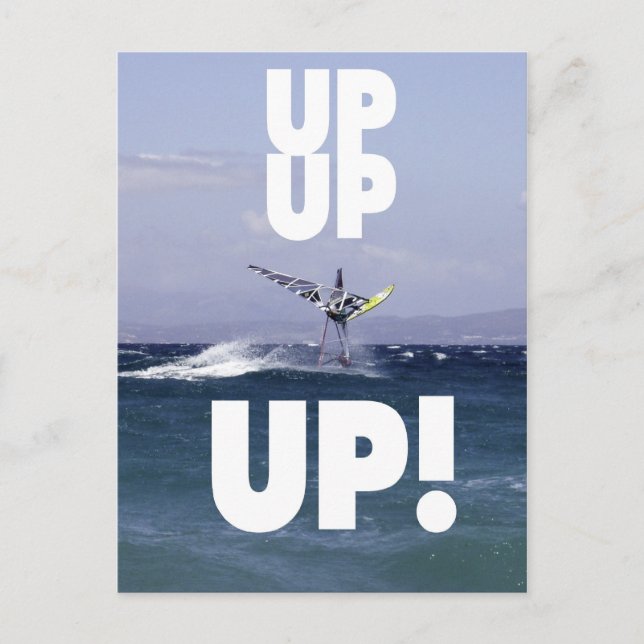 Windsurfer in der Air Postcard Postkarte (Vorderseite)