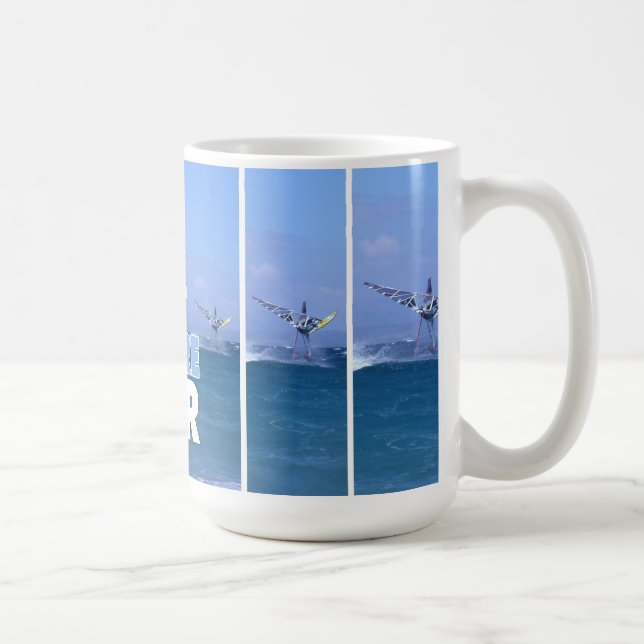 Windsurfer in der Luft-Tasse Tasse (Rechts)