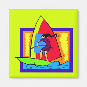 Windsurfer-Ozeansportbootwachs Magnet