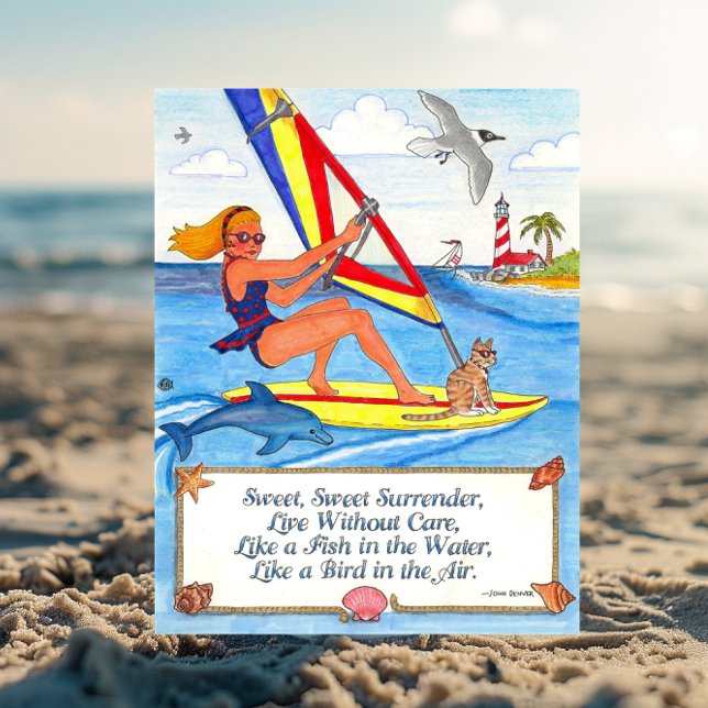 Windsurfer-Postkarte Postkarte (Von Creator hochgeladen)
