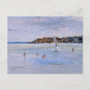 Windsurfer und Bathers Postkarte