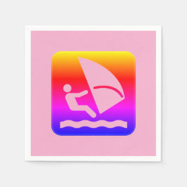 Windsurfer - Windsurfen Rainbow Wassersport Serviette