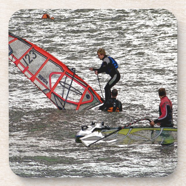 WINDSURFERS GETRÄNKEUNTERSETZER (Vorderseite)