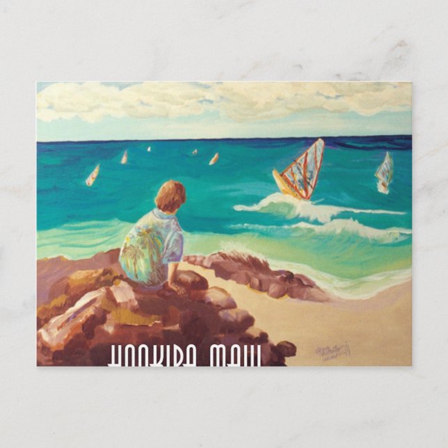 windsurfing hookipa postkarte (Vorderseite)