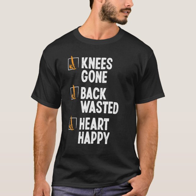 Windsurfing Knee Injury Back Surgery Funny Windsur T-Shirt (Vorderseite)