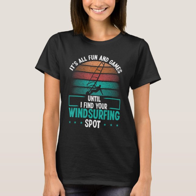 Windsurfing Spot Windsurf Board Funny Windsurfer S T-Shirt (Vorderseite)