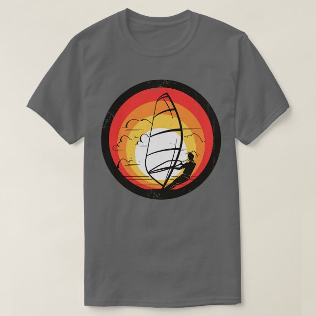 Windsurfing Windsurfer Retro Surfer T-Shirt (Design vorne)
