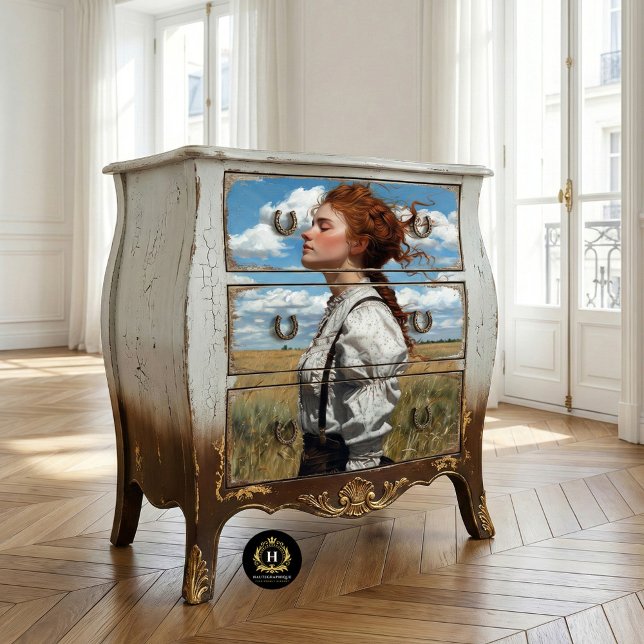 Windswept Prairie Redhead Decoupage Seidenpapier (Von Creator hochgeladen)