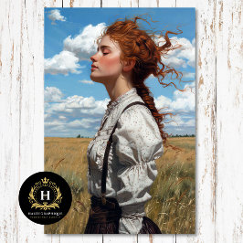 Windswept Prairie Redhead Decoupage Seidenpapier