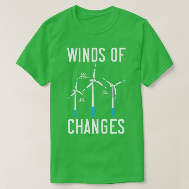 Windtech Windmühle für erneuerbare Energien T-Shirt (Design vorne)