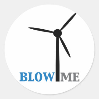Windturbine blasen runder aufkleber