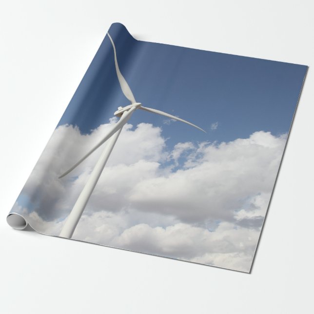 Windturbine Geschenkpapier (Ungerollt)