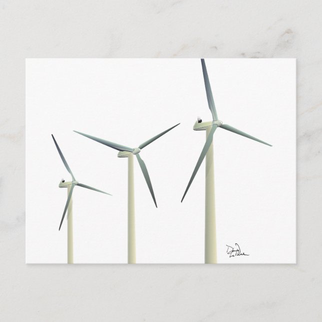 Windturbine Postkarte (Vorderseite)