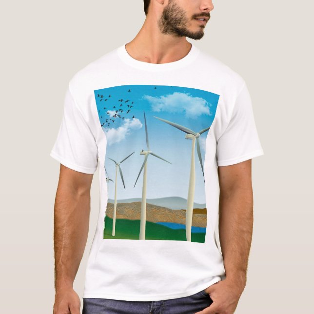 Windturbinen T-Shirt (Vorderseite)