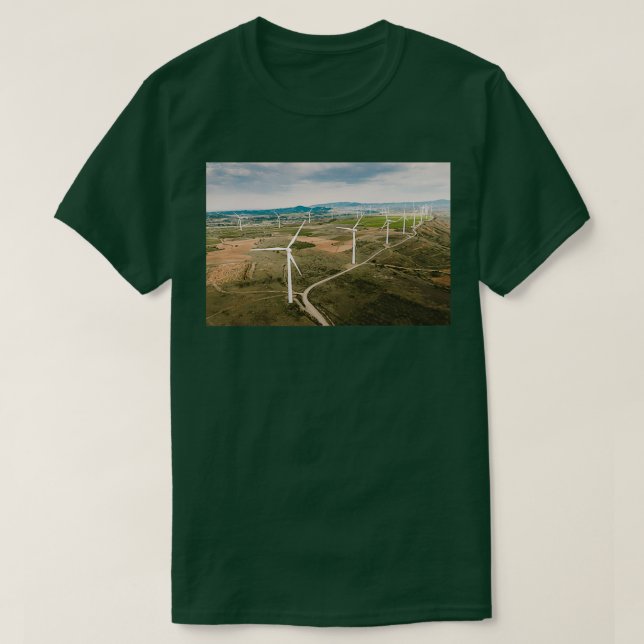 Windturbinen von oben T-Shirt (Design vorne)
