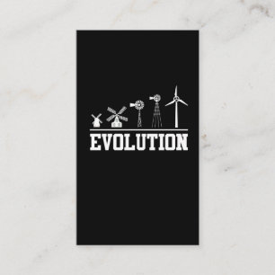 Windturbinengeschichte - Evolution für saubere En Visitenkarte