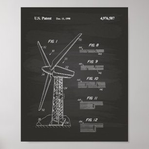 Windturbinenrotor 1990 Patentenkabine Poster