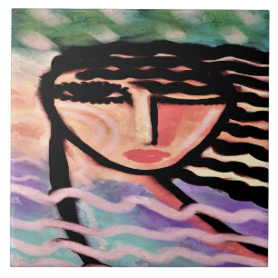 Windy Abstrakte digitale Malerei Fliese