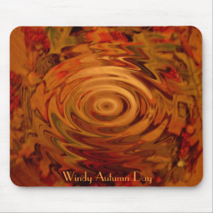 Windy Autumn Day Mousepad