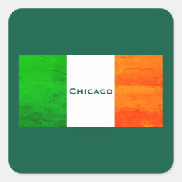 Windy City Chicago Stolz Irisch - St. Paddy's Day Quadratischer Aufkleber