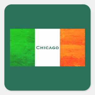 Windy City Chicago Stolz Irisch - St. Paddy's Day Quadratischer Aufkleber