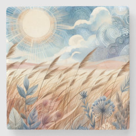 Windy Day Rustic Boho Mountain Prairie Country Steinuntersetzer