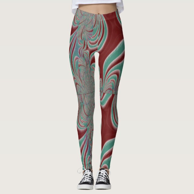 Windy Fraktale Leggings (Vorderseite)