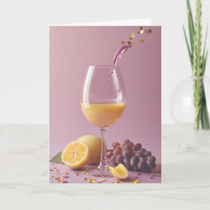 Wine and Cheers to Another Year Karte