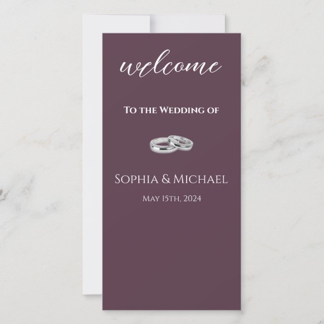 Wine and White Wedding Programm - (Vorderseite)