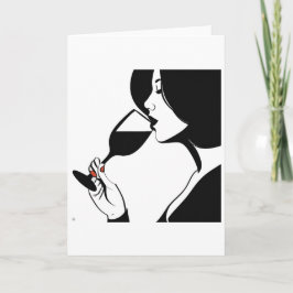 Wine Art Card Feiertagskarte