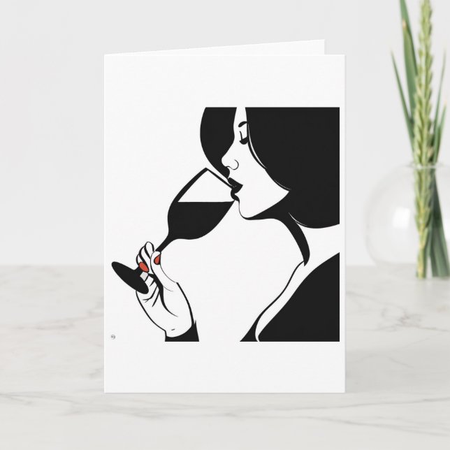 Wine Art Card Feiertagskarte (Vorderseite)