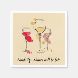 Wine Art Cocktail Napkins Serviette