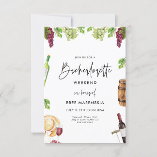 Wine Bachelorette Einladung