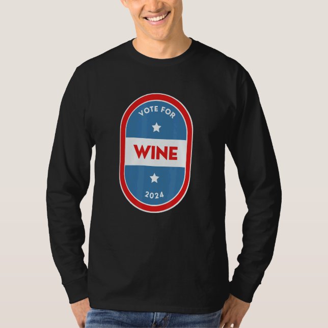 Wine  Bartender Political Election Parody 2024 T-Shirt (Vorderseite)