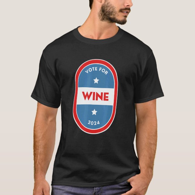 Wine  Bartender Political Election Parody 2024 T-Shirt (Vorderseite)