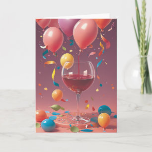 Wine Birthday Wishes - Wine Lover Karte