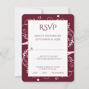 Wine Blüh Wedding RSVP Card