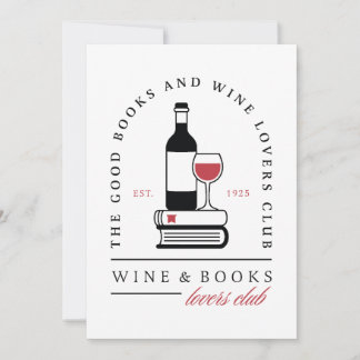 Wine book club funny dark romance reader party einladung