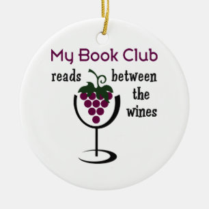 Wine Book Club Keramik Ornament