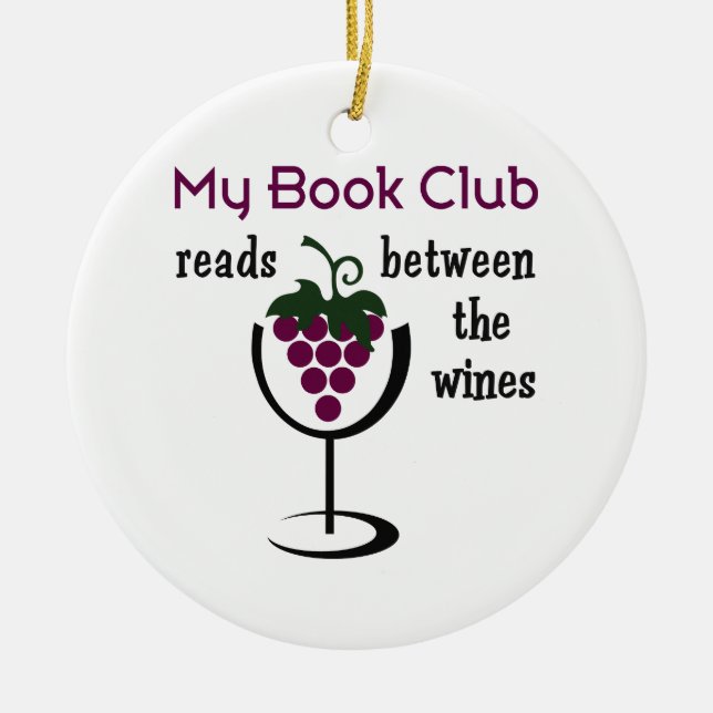 Wine Book Club Keramik Ornament (Vorne)