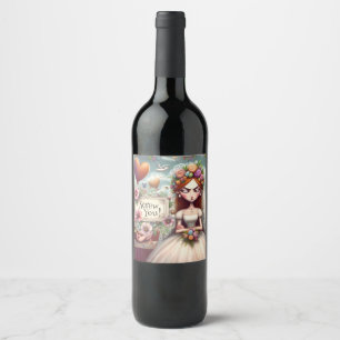 Wine bottle sticker weinetikett