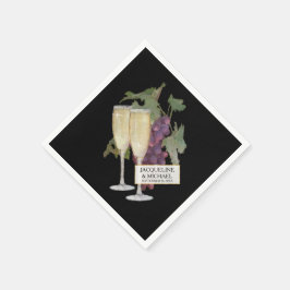 Wine Champagne Bridal Empfang Deco Serviette