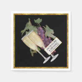 Wine Champagne Bridal Empfang Deco Serviette