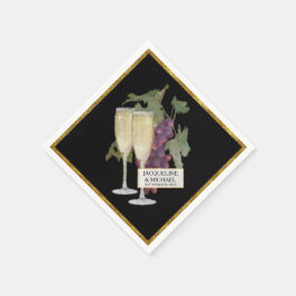 Wine Champagne Bridal Empfang Deco Serviette