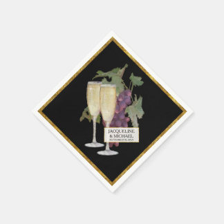 Wine Champagne Bridal Empfang Deco Serviette