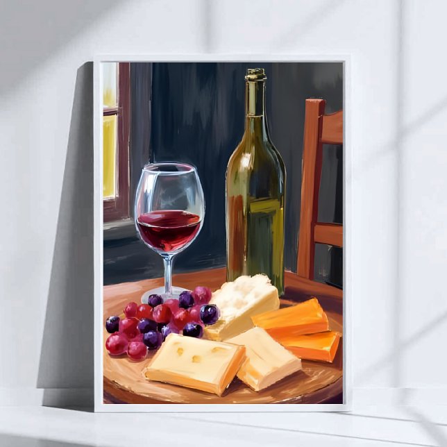 Wine & Cheese | Oil Painting Poster (Von Creator hochgeladen)