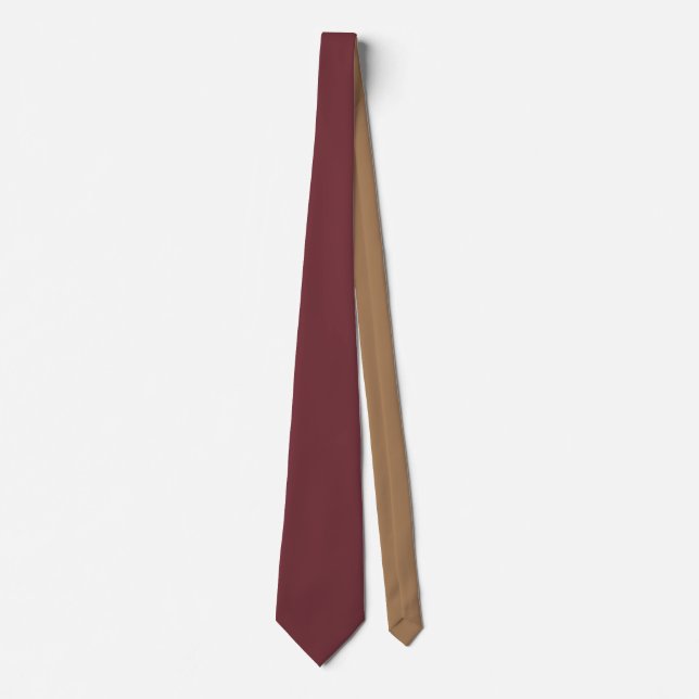 Wine Color Brown Beruflich Trendy Modern Krawatte (Vorderseite)