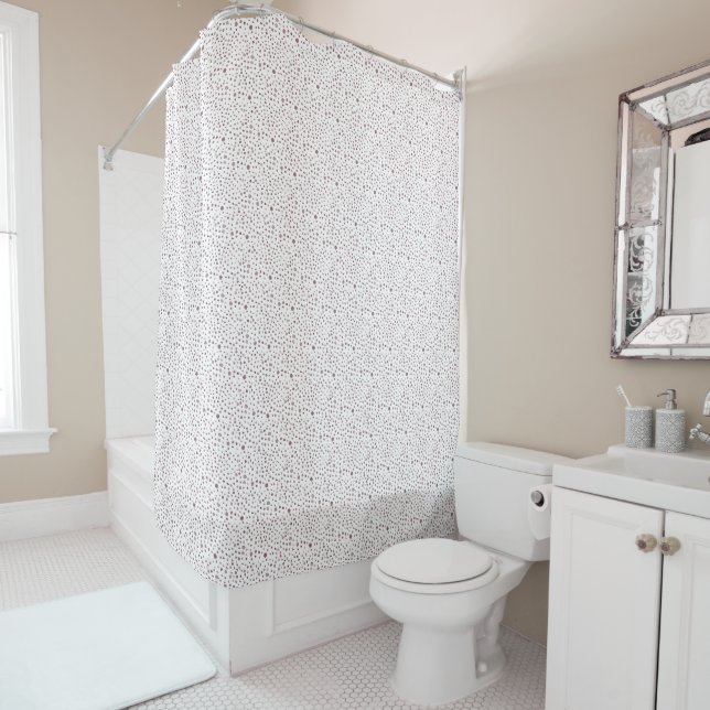 Wine Confetti Wasserfarbe Dots Dusche Vorhang (Beispiel)