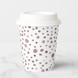 Wine Confetti Wasserfarbe Dots Paper Cup Pappbecher